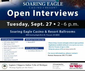 Open Interviews - Soaring Eagle Casino & Resort @ Soaring Eagle Casino & Resort Ballrooms